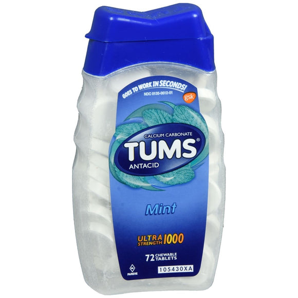 TUMS Antacid Ultra Strength 1000 Chewable Tablets Mint - 72 TB