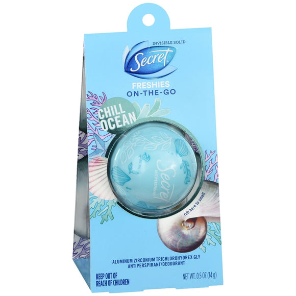 Secret Freshies On-the-Go Antiperspirant/Deodorant Invisible Solid Chill Ocean - 0.5 OZ