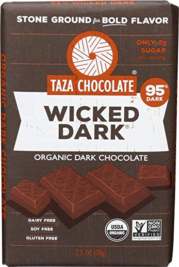 Taza Chocolate Stone Ground Organic Dark Chocolate Bar - Wicked Dark- 2.5 oz.