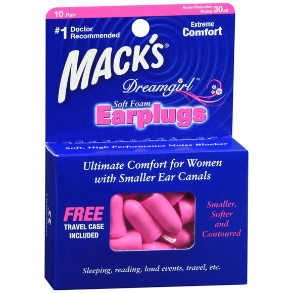 Mack's Dreamgirl Soft Foam Earplugs (10 Pair) NRR 30 - 10 PR