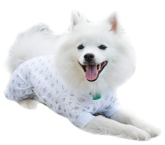 Cover Me by Tui Adjustable Fit Puppy Print Pullover with Short Sleeve for Pets, Small