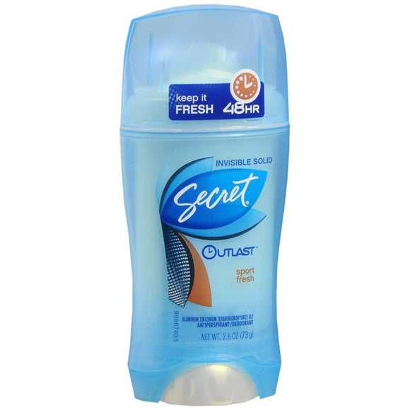 Secret Outlast Antiperspirant/Deodorant Invisible Solid Sport Fresh - 2.6 OZ