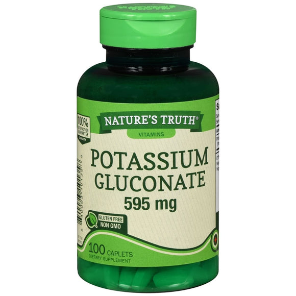 Nature's Truth Potassium Gluconate 595 mg Caplets - 100 CP