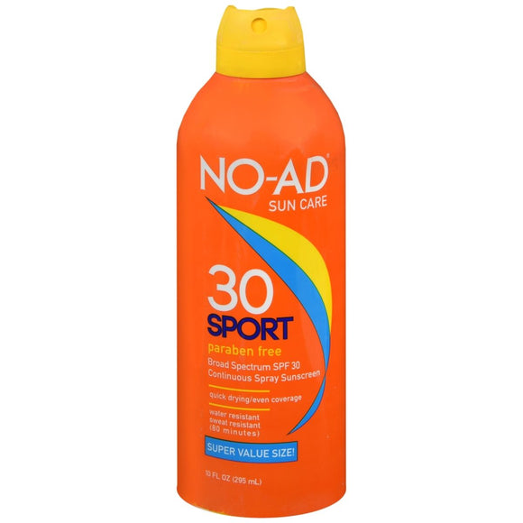 NO-AD Sun Care SPORT Continuous Spray Sunscreen SPF 30 8.7 OZ