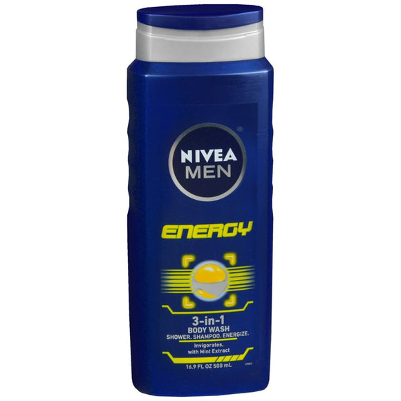 NIVEA Men Energy 3-in-1 Body Wash - 16.9 OZ