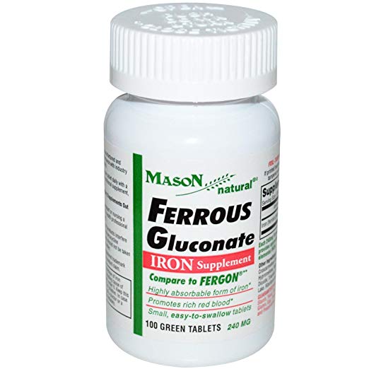 FERROUS GLUCONATE 240MG TABLETS