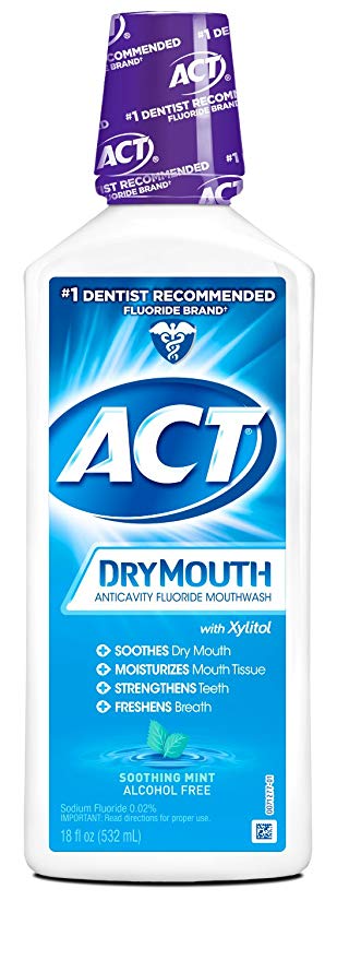ACT Total Care Dry Soothing Mouthwash, Mint, 18 oz
