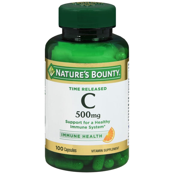 Nature's Bounty Vitamin C-500 mg Time Released Capsules - 100 CP