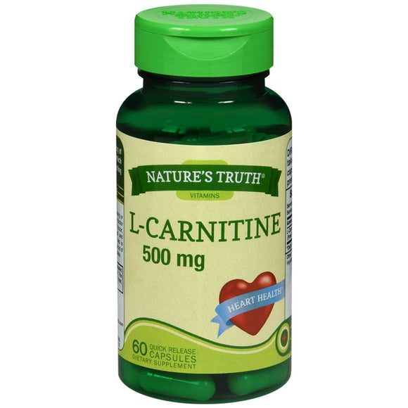 Nature's Truth L-Carnitine 500 mg Dietary Supplement Capsules - 60 CP