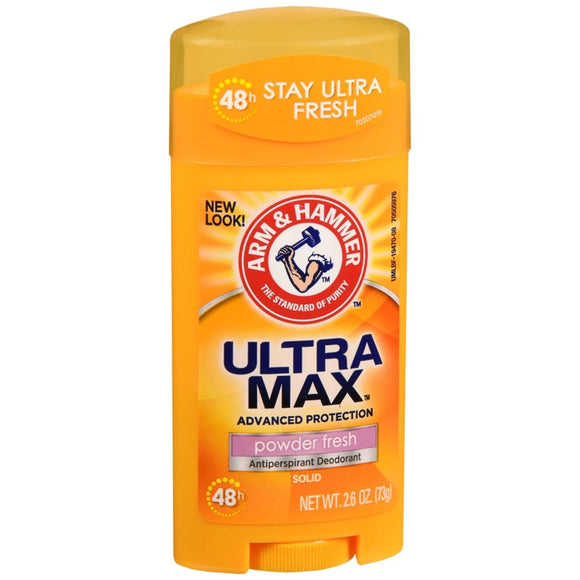 ARM & HAMMER ULTRAMAX Antiperspirant Deodorant Solid Powder Fresh - 2.6 OZ