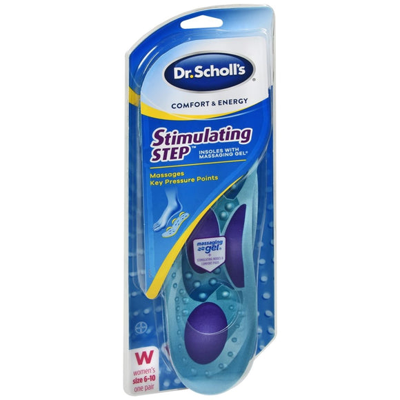 Dr. Scholl's Comfort & Energy Stimulating Step Insoles With Massaging Gel Women's 6-10 - 1 PR