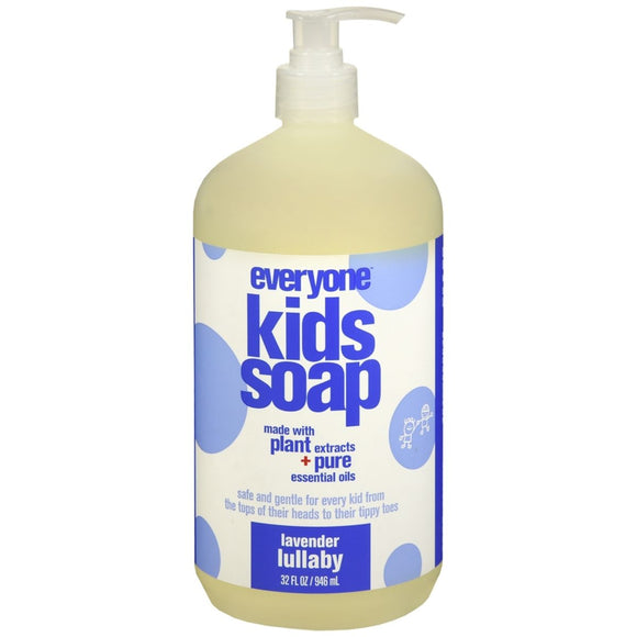 Everyone 3-in-1 Soap for Every Kid Safe, Gentle and Natural Shampoo, Body Wash, and Bubble Bath, Lavender Lullaby