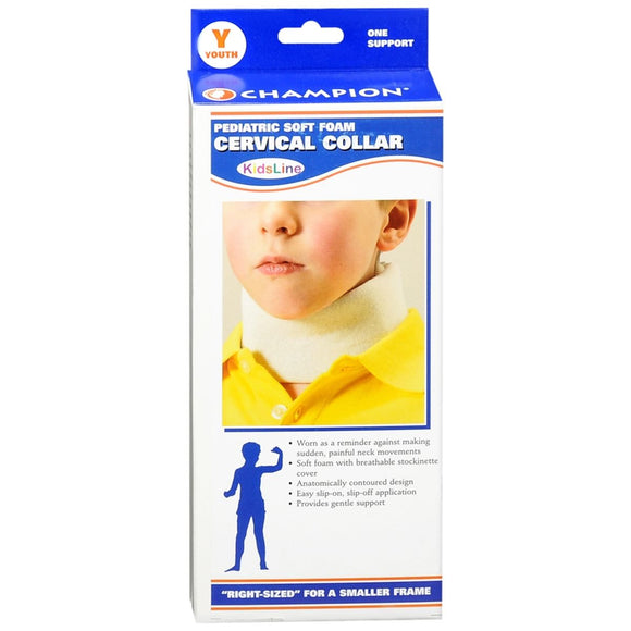 Champion KidsLine Pediatric Soft Foam Cervical Collar Natural White Size Youth C 321-Y 1 EA