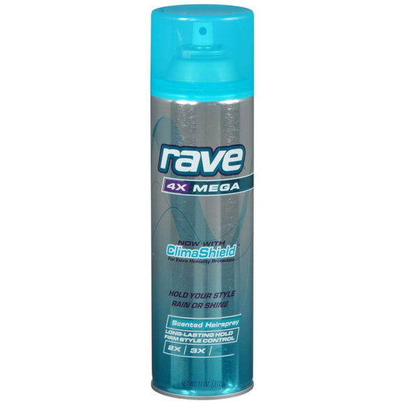 Rave 4X Mega Hairspray Scented - 11 OZ