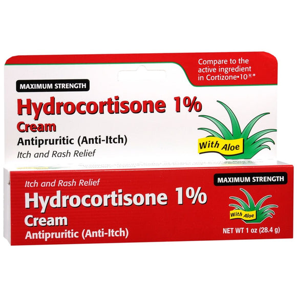 Taro Hydrocortisone 1% Cream Maximum Strength - 1 OZ