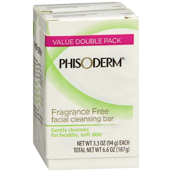 pHisoderm Facial Cleansing Bars Fragrance Free - 6.6 OZ