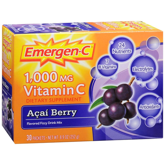 Emergen-C Vitamin C Packets Acai Berry - 30 EA