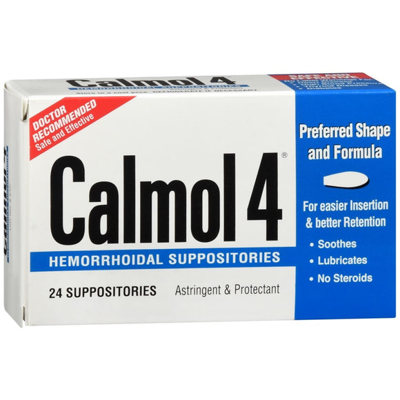 Calmol 4 Hemorrhoidal Suppositories - 24 EA