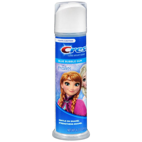 Crest Fluoride Anticavity Toothpaste Disney Frozen Blue Bubble Gum - 4.2 OZ