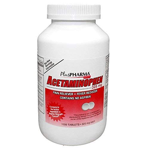 PlusPharma Acetaminophen 325mg 1000 TABLETS