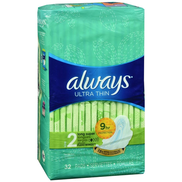 Always Ultra Thin Pads Long Super Size 2 - 32 EA