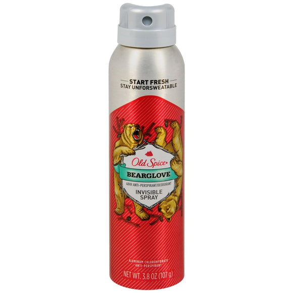 Old Spice Anti-Perspirant Deodorant Invisible Spray BearGlove - 3.8 OZ