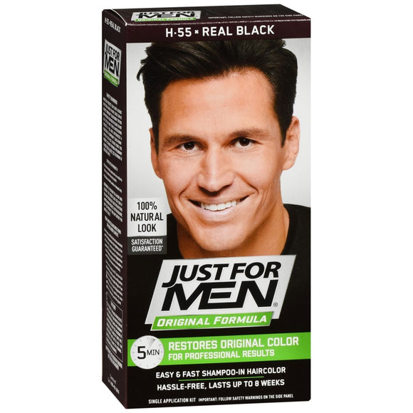 JUST FOR MEN Original Formula Haircolor Real Black H-55 - 1 EA