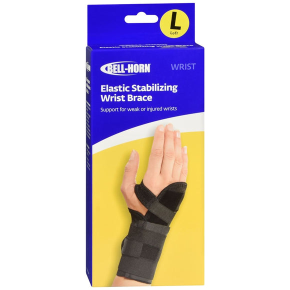 Bell-Horn Elastic Stabilizing Wrist Brace Black Large Left 192 - 1 EA