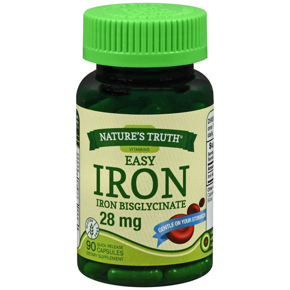Nature's Truth Easy Iron 28mg Quick Release Capsules 90 CP