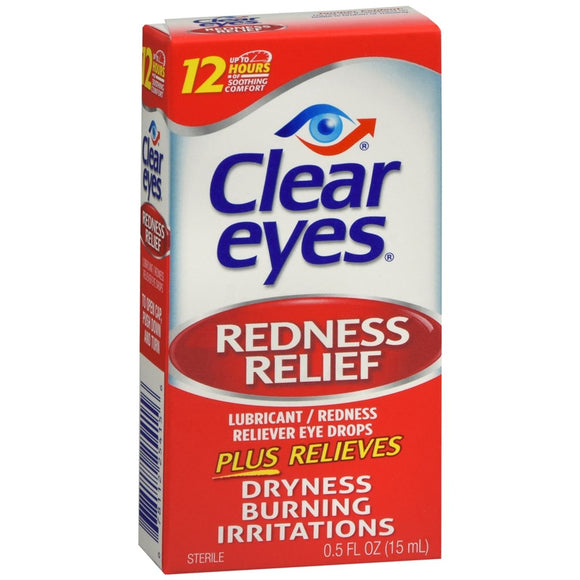 Clear Eyes Redness Relief Lubricant Eye Drops - 0.5 OZ