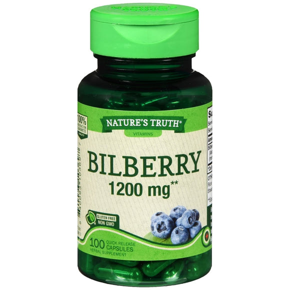 Nature's Truth Bilberry 1200 mg Quick Release Capsules - 100 CP