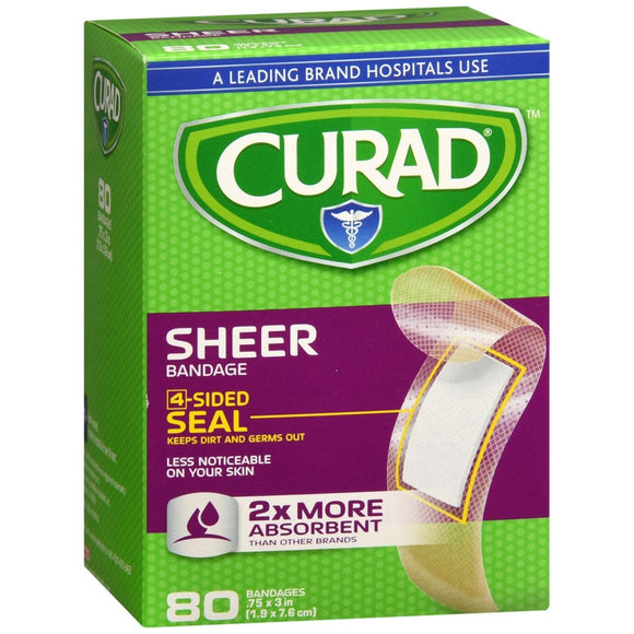 Curad Sheer Bandages - 80 EA