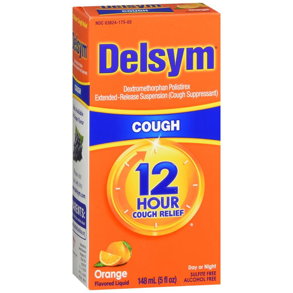 Delsym 12 Hour Cough Suppressant Orange Flavored Liquid - 5 OZ