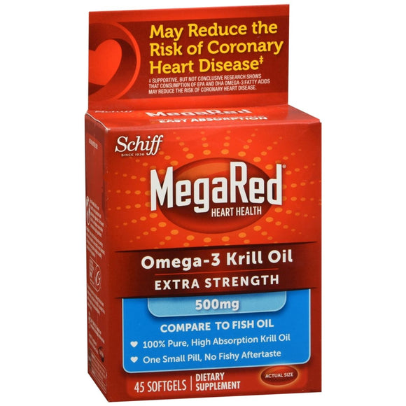 Schiff MegaRed Omega-3 Krill Oil Extra Strength 500mg Softgels - 40 CP