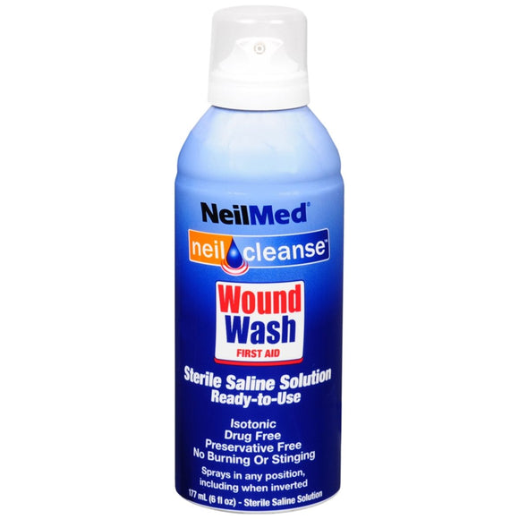 NailMed NeilCleanse Wound Wash First Aid Sterile Saline Solution Spray - 177 ML