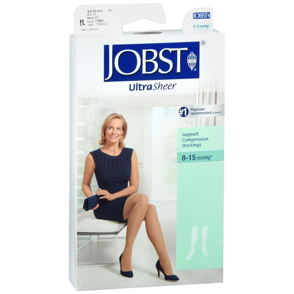 JOBST UltraSheer Support Compression Stockings (8-15 mmHg) Sun Bronze 9.5-11 - 1 PR