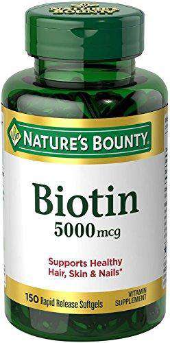 Nature's Bounty Biotin Vitamin Supplement Tablets, 5000mcg, 150 count