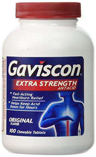 Gaviscon Chewable Tablets Extra Strength Original Flavor 100 TB