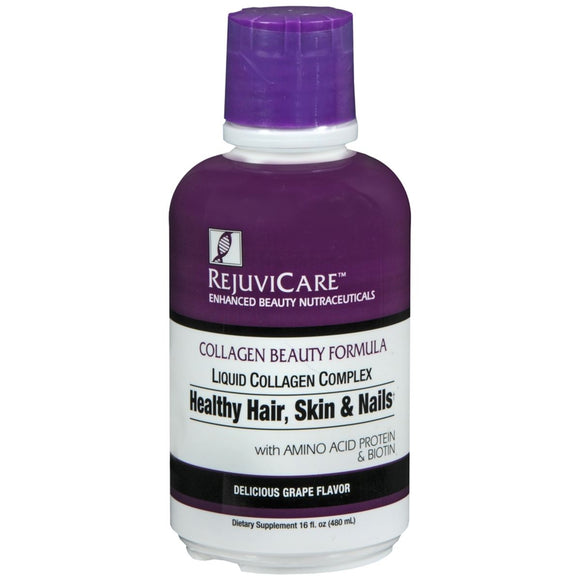 RejuviCare Collagen Beauty Formula Liquid Collagen Complex Delicious Grape Flavor - 16 OZ