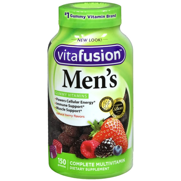 Vitafusion Men's Complete Multivitamin Gummies Natural Berry Flavors - 150 EA