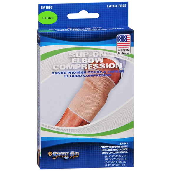 Sport Aid Slip-On Elbow Compression Lg Beige SA1953 1 EA