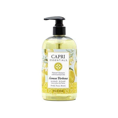 Capri Essentials Natural Hand Soap with Essential Oils Lemon Verbena, 16 oz.