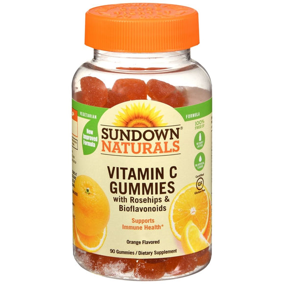 Sundown Naturals Vitamin C Gummies with Rosehips & Bioflavonoids Orange Flavored - 90 EA