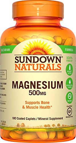 Sundown Naturals Magnesium 500 mg, 180 Caplets