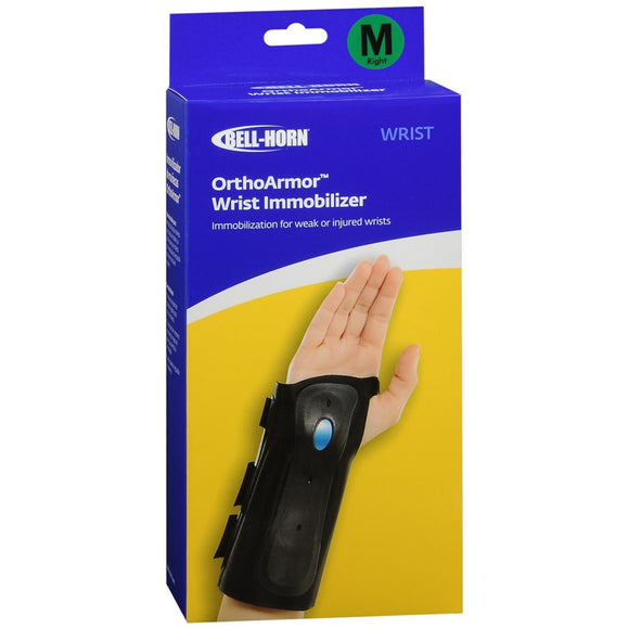 Bell-Horn OrthoArmor Wrist Immobilizer Black Medium Right - 1 EA