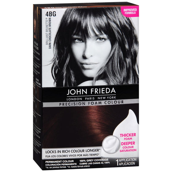 John Frieda Precision Foam Colour Brilliant Brunette (Dark Chocolate Brown) 4BG - 1 EA