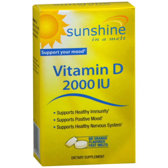 Sunshine In A Melt Vitamin D 2000 IU Orange Flavored Melts - 60 EA