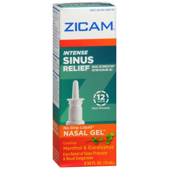 Zicam Intense Sinus Relief No-Drip Liquid Nasal Gel - 0.5 OZ