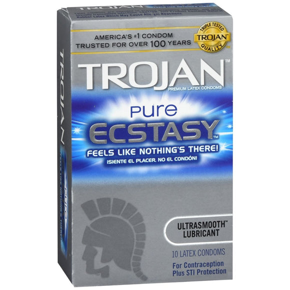 TROJAN Pure Ecstasy Latex Condoms - 10 EA