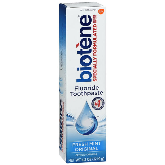 Biotene Fluoride Toothpaste Fresh Mint Original - 4.3 OZ